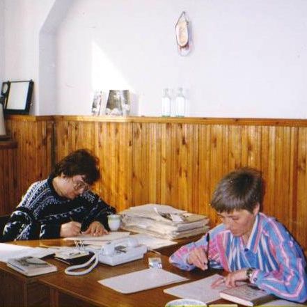 В редакции газеты "Авангард", 1994 год